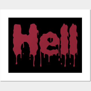 Hell Blood Evil Retro Gamer Humor Gift Men Women Kid Posters and Art